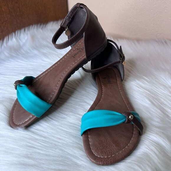 Jenny Fairy Brown & Teal Sandals Size 38 - Picture 9 of 9